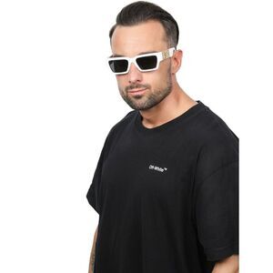 NEW Versace VE4459 Medusa Deco 314/87 White Grey Rectangle Unisex Sunglasses